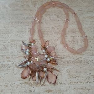 Chico's long blush beaded necklace